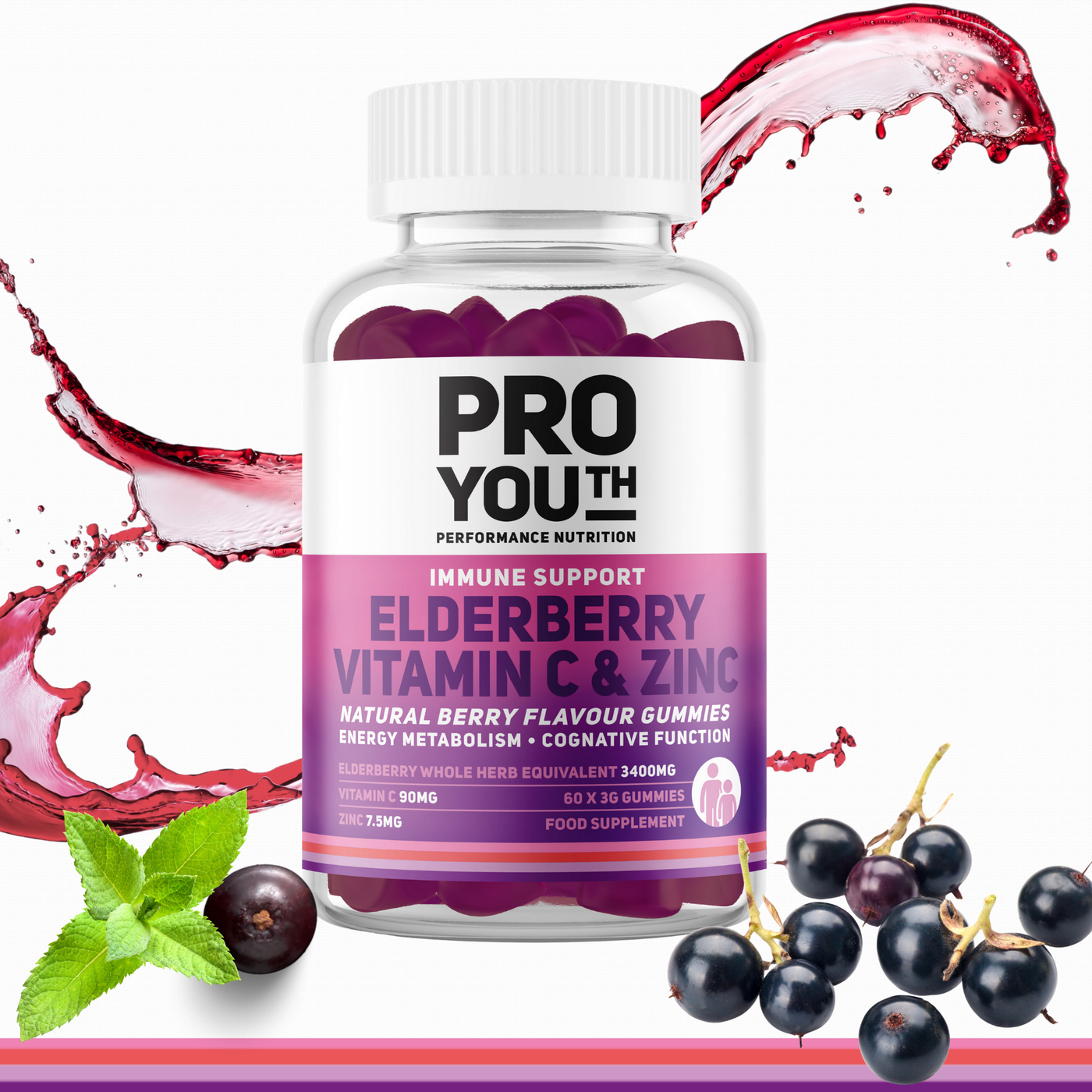 Elderberry, Vitamin C & Zinc Gummy