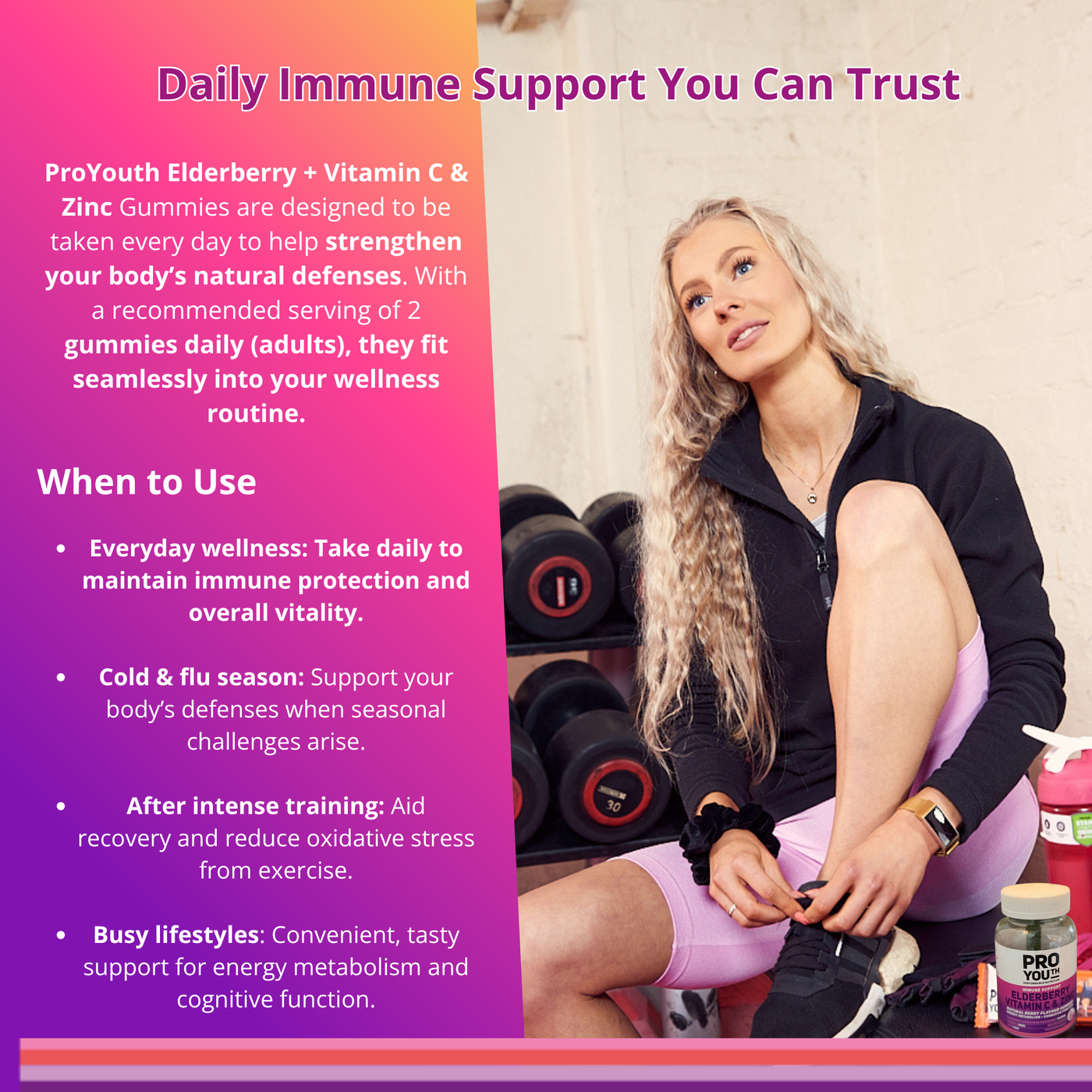 Elderberry, Vitamin C & Zinc Gummy