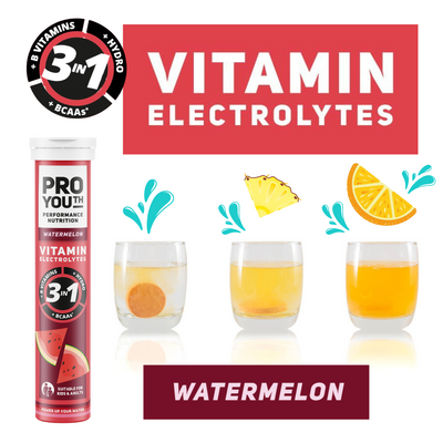 Multipack Watermelon Vitamin Energy Electrolytes - 8 tubes - 160 Tablets